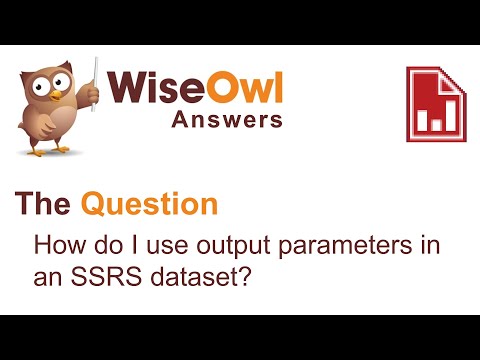 Wise Owl Answers - How do I use output parameters in an SSRS dataset?