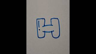 How to write alphabet H in bubble letter