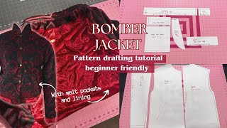 DIY Bomber Jacket Pattern Drafting Tutorial, Beginner Friendly | Jewel ivy