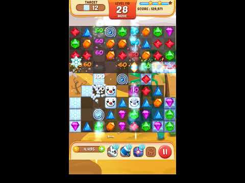 Jewel Match King Level 118 - Walkthrough ( No Booster )