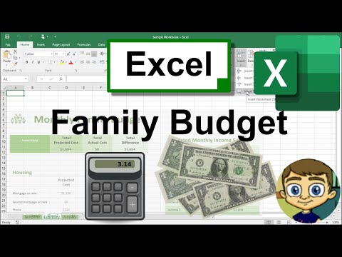 Part of a video titled Creating a Family Budget with Excel - YouTube