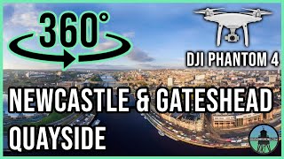 Newcastle and Gateshead Quayside, North East England - Aerial 360 Degree Photography | DJI Phantom 4