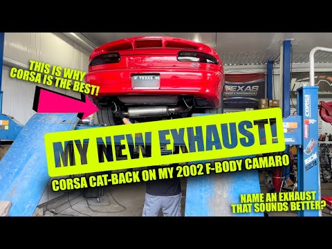 MY NEW CORSA EXHAUST ON MY F-BODY CAMARO! ***YOU'VE GOTTA HEAR THIS*** (Plus My First Reactions)