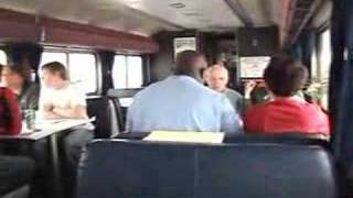 preview picture of video 'Empire Builder eastbound - Dining car - Shelby MT 2007-04-02'