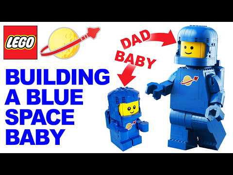 Building a blue upscale Lego space baby - plus the new blue spaceman set #40921