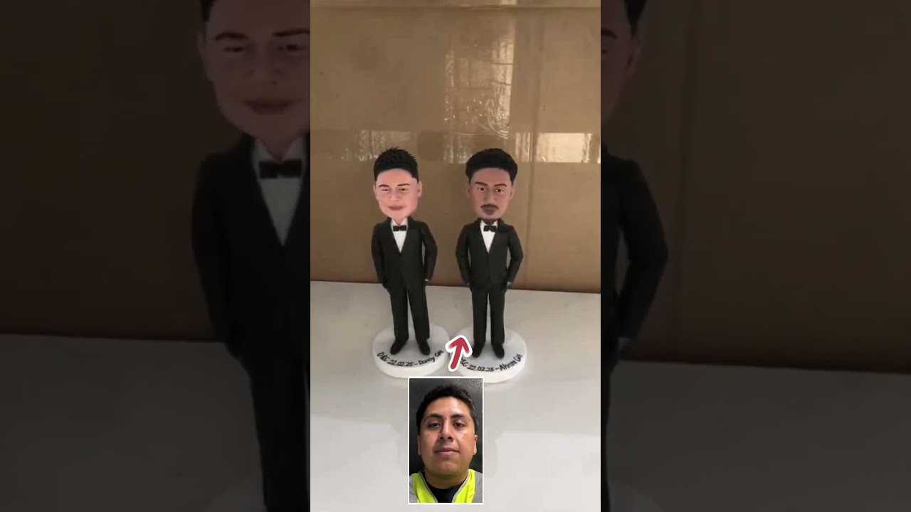 Unboxing Custom Wedding Groomsmen Bobblehead Dolls 🎉👰🤵 | The Perfect Gift for Your Big Day!#shorts