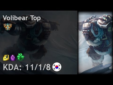 Volibear Top vs Cho'Gath - KR Challenger Patch 8.5