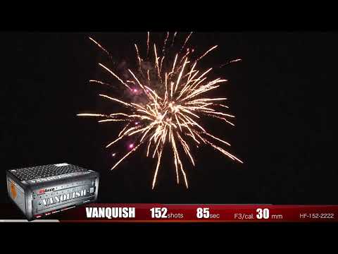 VANQUISH COMPOUND FIREWORK - F3 - 1.3G - 152 Shots - 30mm - RIAKEO FIREWORKS UK