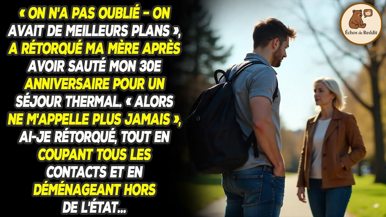 « On n'a pas oublié - on avait de meilleurs projets », a rétorqué ma mère après avoir manqué mon...
