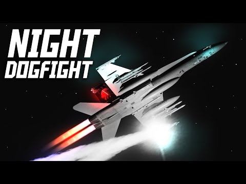 F/A-18C Hornet Vs F-16 Viper Night Dogfight over Syria | Digital Combat Simulator | DCS.