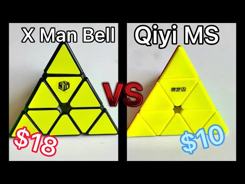 Qiyi MS Pyraminx VS X man bell V2 Pyraminx. Comparison