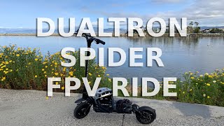 Dualtron Spider Electric Scooter FPV Raw Footage, Ballona Creek Los Angeles, 4k60fps