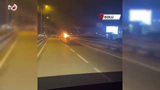 Seyir Halindeki Otomobil Alevlere Teslim Oldu