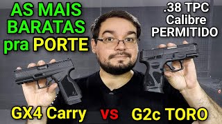 Análise das 2 MAIS BARATAS pra PORTE: Taurus GX4 Carry vs G2c TORO em .38 TPC, qual é melhor?