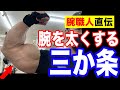 【上腕50cm越え】腕を太くする三か条を解説!