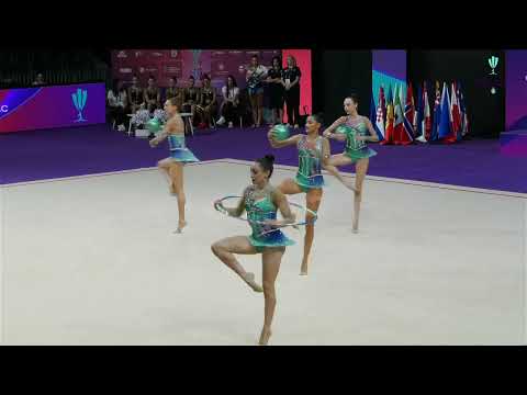 FRA  3ball2hoop Seniors  FIG RG WCCup Cluj Napoca 2025 FRA LAPORTE Maelys, LAVIT Justine, LOXTON VER