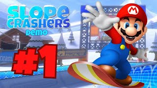 MARIO KART But SNOWBOARDING! - Slopecrashers Demo - Gameplay Part 1