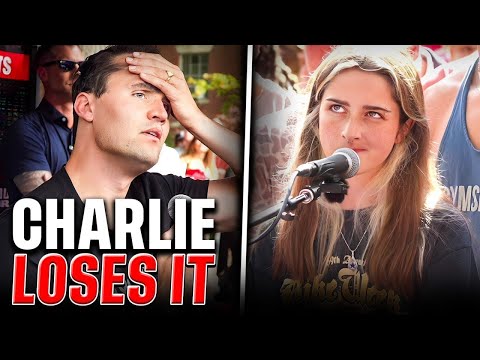 "Please Shut Up I Am Talking" Girl Gets Triggered by Charlie Kirk (2024)