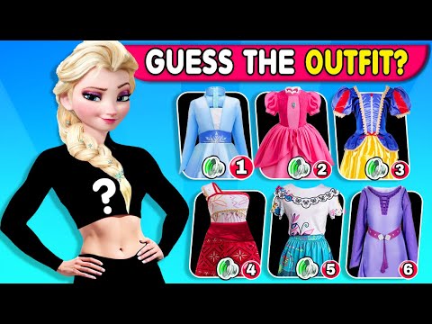 🔥 Guess the Disney Character by Dress? | Moana 2, Elsa, Disney Character, Disney Quiz