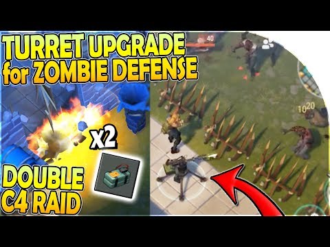 DOUBLE C4 RAID + NEW TURRET UPGRADE for ZOMBIE DEFENSE?! - Last Day on Earth Survival Update 1.11.7