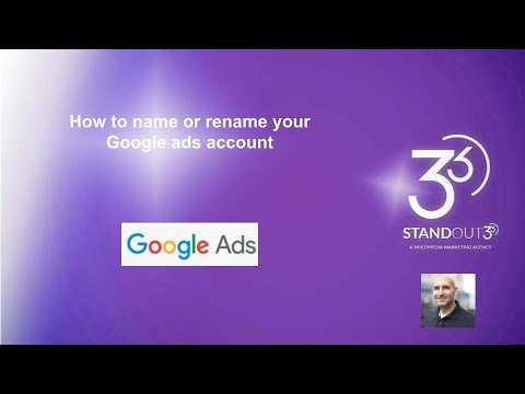 How to name or rename your Google ads accounts