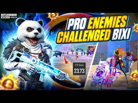 Pro Enemies Challenged BIXI OP ‼️ Solo vs Squad in Conqueror Lobby Intense 1v4 Gameplay | BGMI