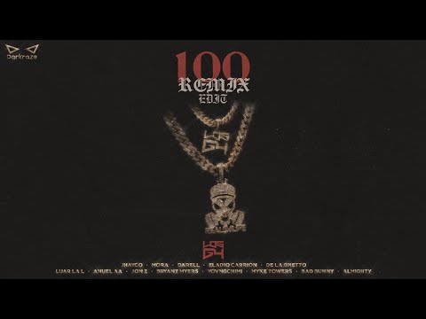 Jhayco, Mora - 100 [Remix] Ft. Luar La L, Anuel AA, Jon Z, Bryant Myers, YOVNGCHIMI, Myke Towers...