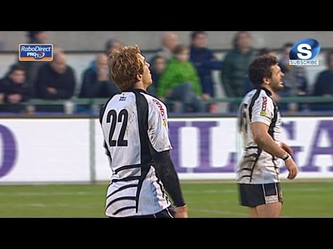 Giulio Toniolatti missed Drop Goal Benetton Treviso v Zebre 28th Dec 2013