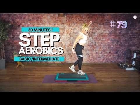 30 MIN SIMPLE & FUN STEP AEROBICS WORKOUT // BASIC TO INTERMEDIATE STEP #79