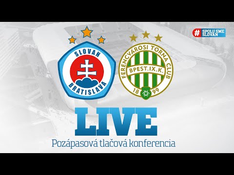 LIVE | Pozápasová tlačová konferencia ŠK Slovan Bratislava - Ferencváros