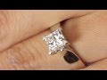 ER SOLD 194 1 60 Carat G SI3 Princess Cut Diamond Solitaire Engagement Ring 14k White Gold