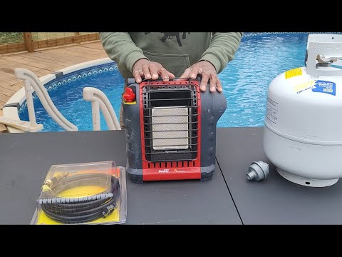 HOOKING MY BUDDY HEATER TO A 20LB PROPANE TANK !!!!