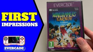 Evercade - Windjammers Karnov & Friends - Unboxing and Gameplay