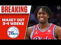Tyrese Maxey to MISS 3-4 WEEKS due to foot injury | CBS Sports HQ