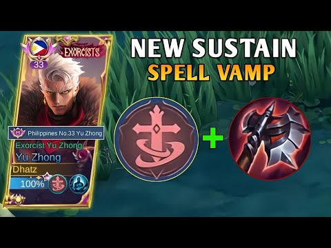 YU ZHONG NEW SPELL VAMP SUSTAIN BUILD FOR UNLI LIFESTEAL! | YU ZHONG PERFECT COMBO - MLBB