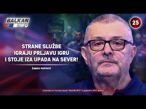 INTERVJU: Žarko Popović - Strane službe igraju prljavu igru i stoje iza upada na sever! (12.9.2024)