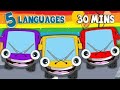 Wheels On The Bus Wheels On The Bus Go Round And Round 5 Languages Nursery Rhymes