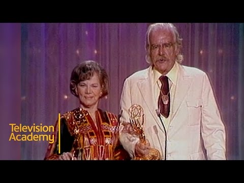 Will Geer and Ellen Corby Win Best Supporting Actor and Actress In A Drama | Emmys Archive (1975)