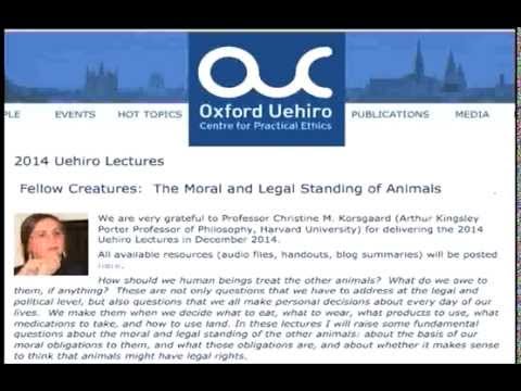 Uehiro Lectures 2014 (lecture 2)--Christine Korsgaard, Harvard University (Audio only)