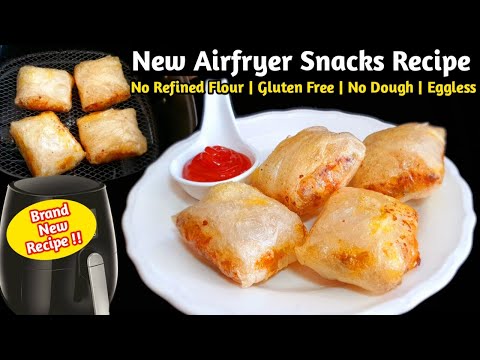 New Airfryer Snacks | Air Fryer Paneer Patties Recipe | Gluten Free Puff Pastry | Instant Snacks