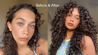 How to get your hair naturally curly from the roots | defined and volumized curls!
