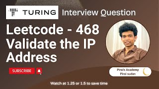 Validate the IP Address | Leetcode - 468 | Approach + Code with explanation.