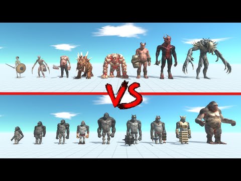 Infernal Animals vs Mutant Primates - Animal Revolt Battle Simulator