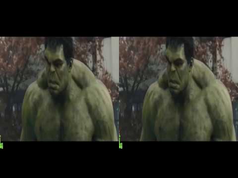 VR video cardboard - Hulk vs Hulkbuster, Captain America vs Ultron P2 [3D Side By Side]