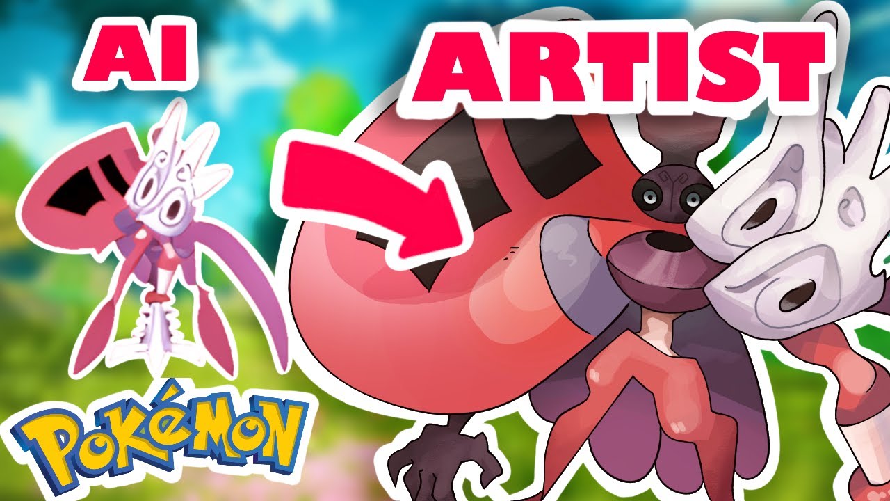 Drawing AI Generated Pokémon♦️ #shorts