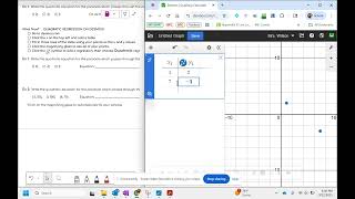 Quadratic Regression on Desmos