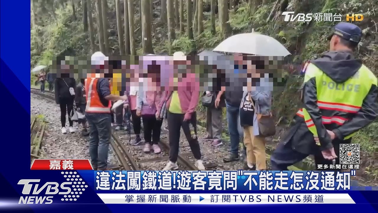 鐵軌不能走!82遊客闖阿里山林鐵 警開單勸導