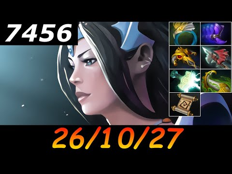 Dota 2 Mirana 7456 MMR 26/10/27 (Kills/Deaths/Assists) Ranked Full Gameplay
