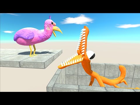 Who Will Fall Into The Rainbow Friends Orange - Animal Revolt Battle Simulator