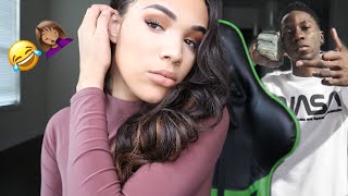 BOYFRIEND DOES MY VOICEOVER! 😂🙄 |  MAKEUP TUTORIAL